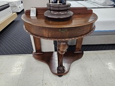 Hall Table 1/2 Round Burr Walnut