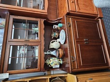 Hutch Dresser Mahogany Rope Edge