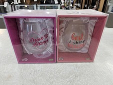 Slogan Stemless Wine Glasses